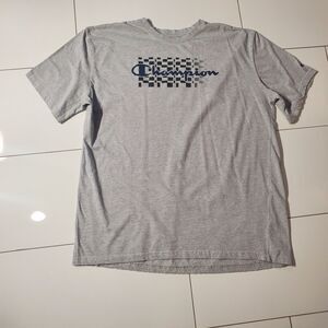 CHAMPION GRAY SHIRT SHORT SLEEVE COTTON/POLYESTER SIZE 3XLT